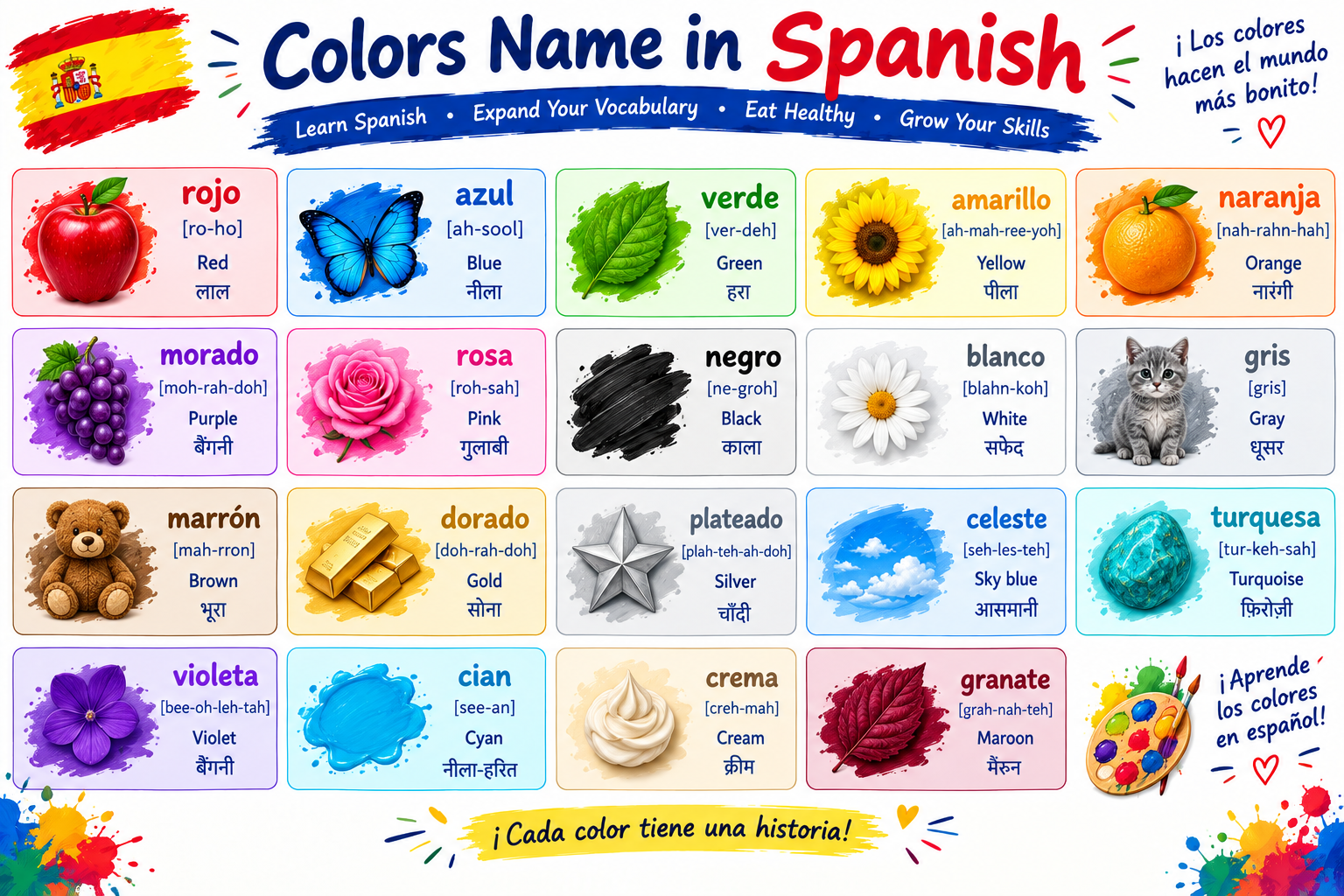 colors name in spanish