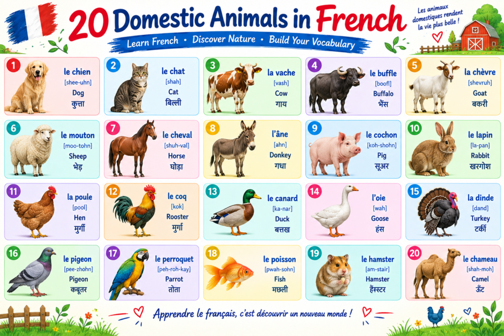 Domestic Animals in French
