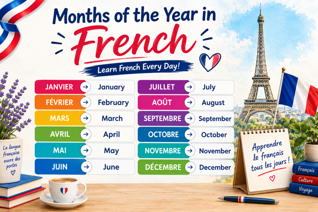 months of the year in french