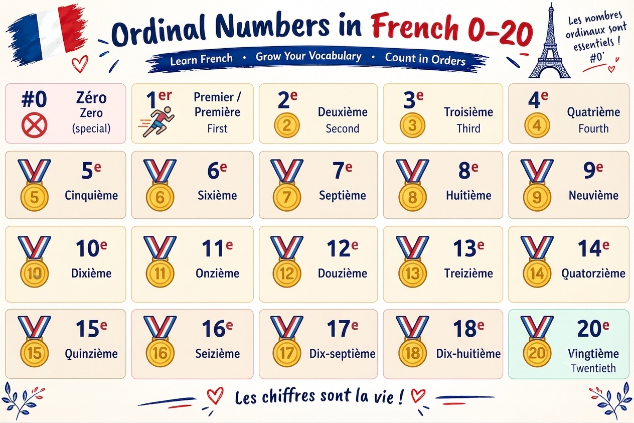 Ordinal numbers in French