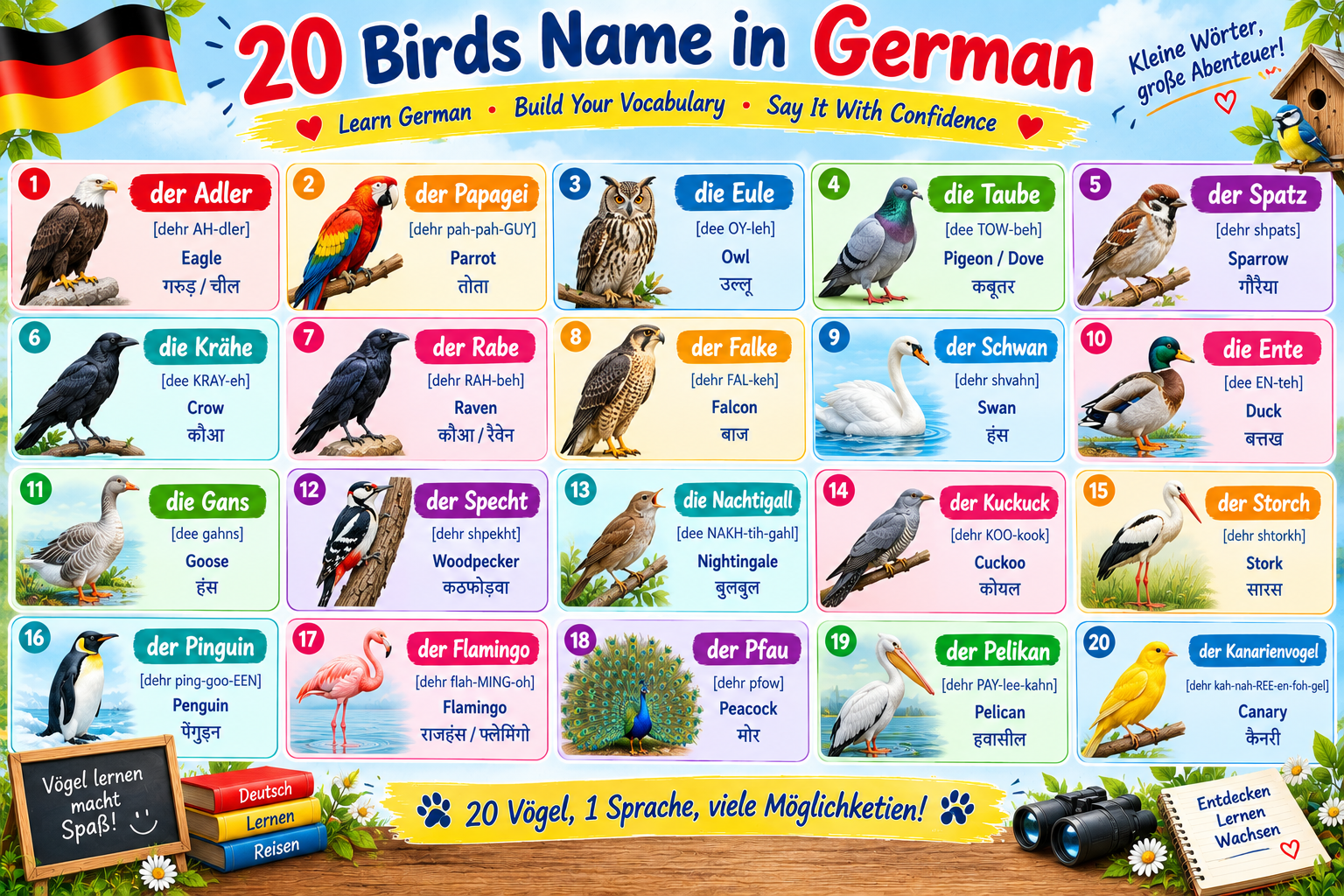 birds name in german