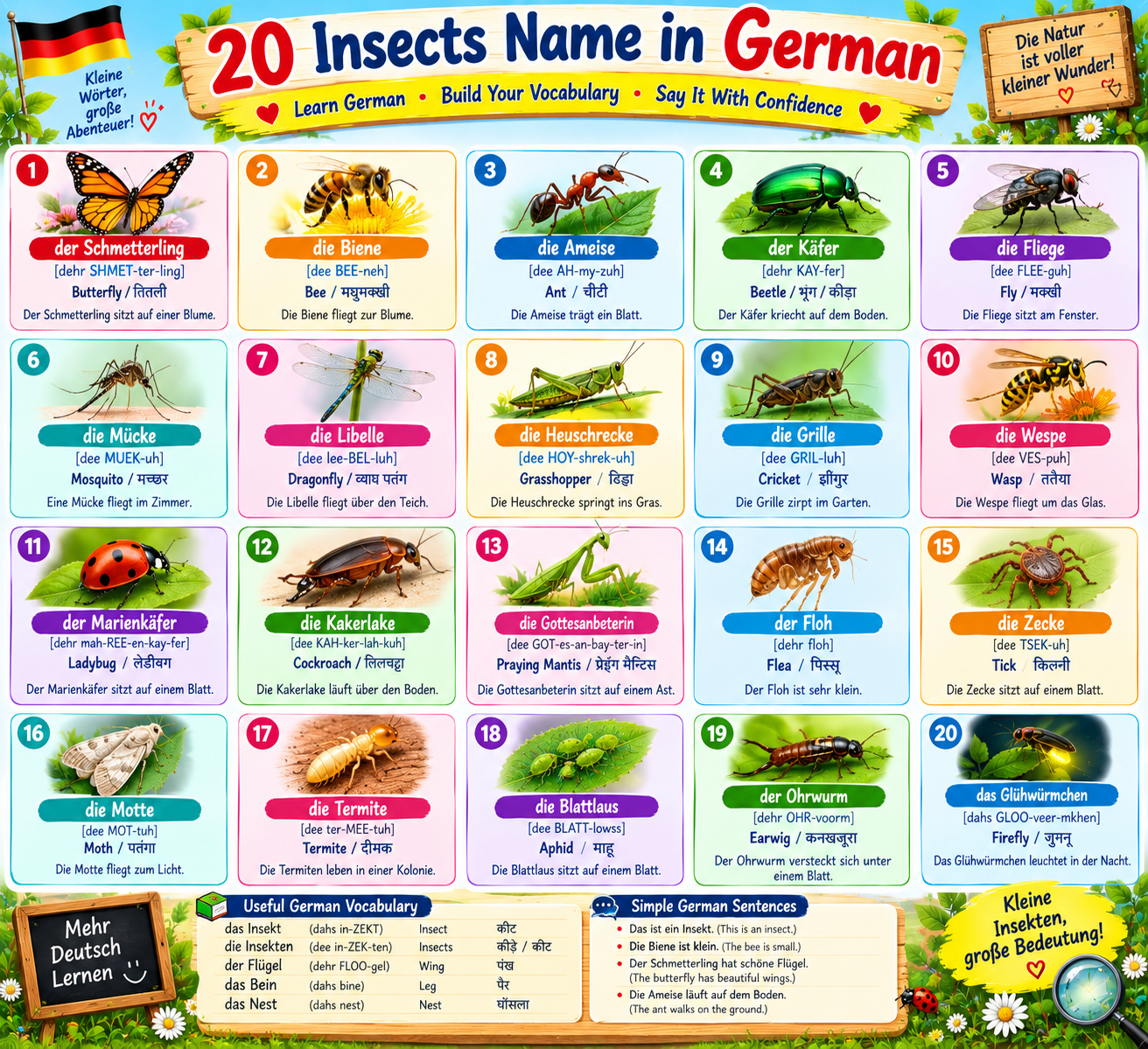 insects name in german